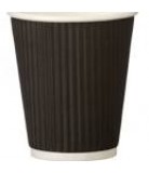 Kraft Paper Cups Black Ripple 12oz (+ VAT) per 500